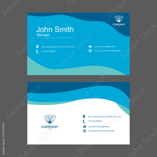 elegant wave bussiness card black and grey color