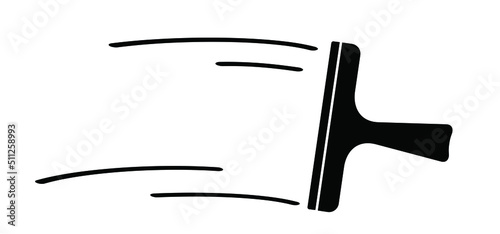 window cleaning glass service, cleaning and maintenance. Windows cleanings tool line icon or logo. Cartoon washes, hygiene vector. Washing glass with a squeegee icon or symbol. Clean or cleanup tools.