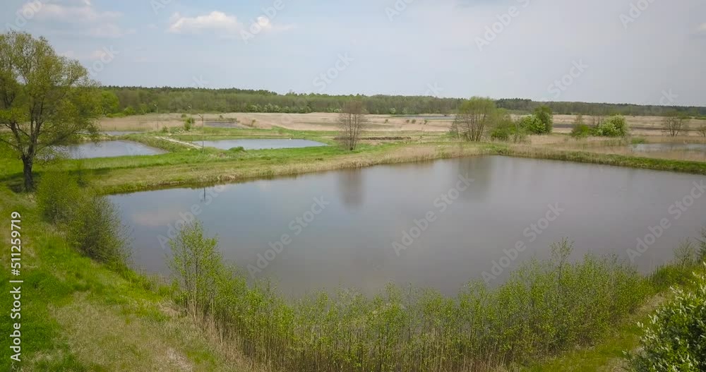 City panorama, aerial view, Poland, Radkow commune City panorama, aerial view, Poland, Radkow commune