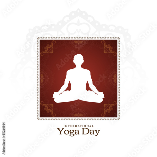 Modern International Yoga day background design