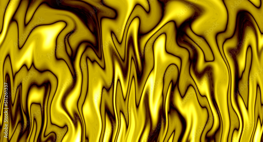 Illustration of gradient gold color burning fire flames for abstract backdrop