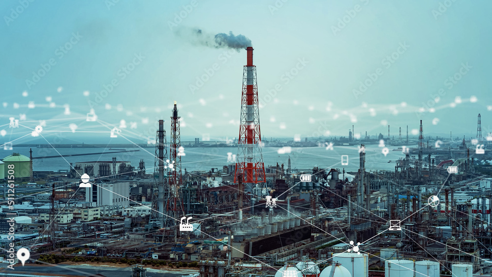 Obraz premium 産業とネットワーク