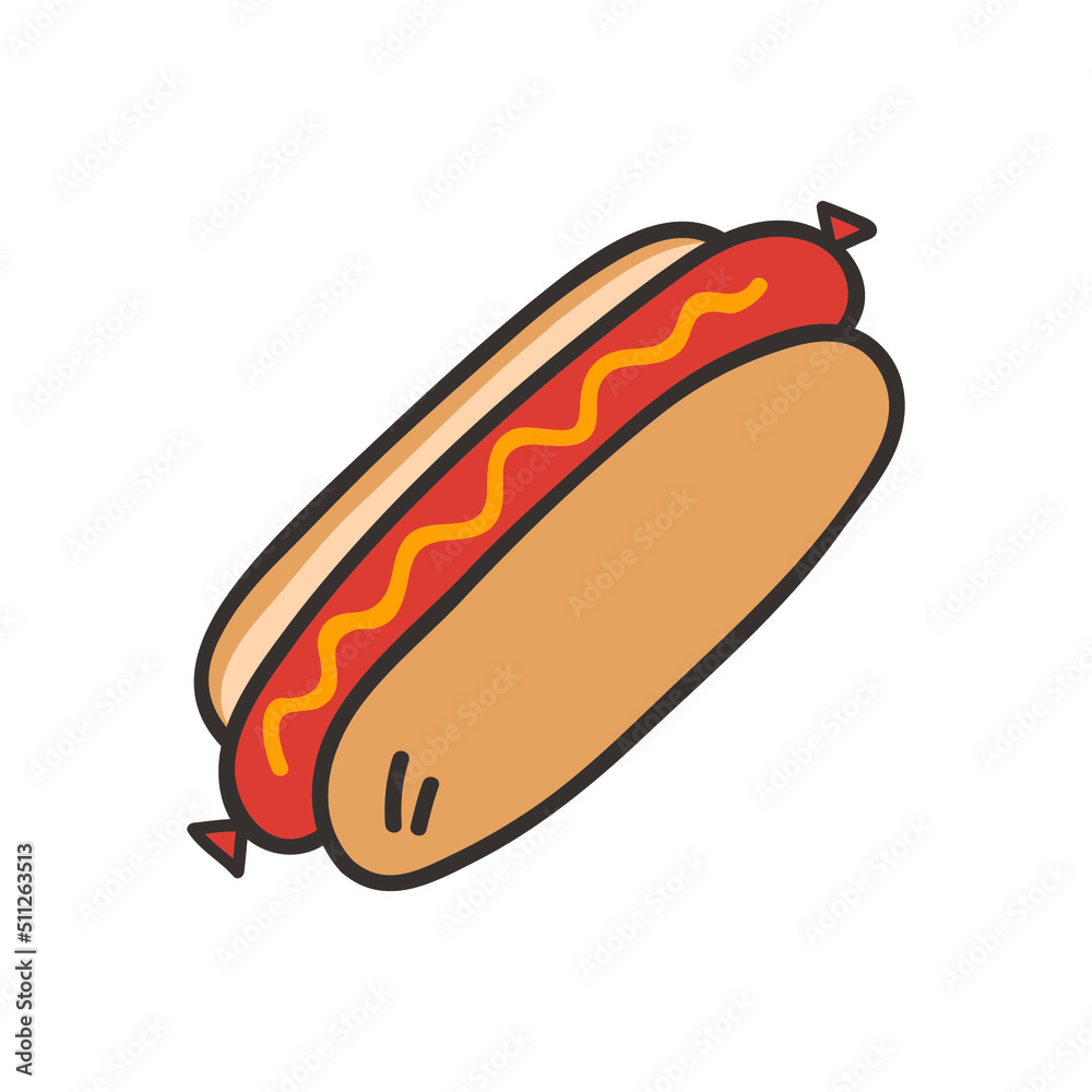 hot dog icon vector isolated on white background eps. hot dog icon vector isolated on white background eps.