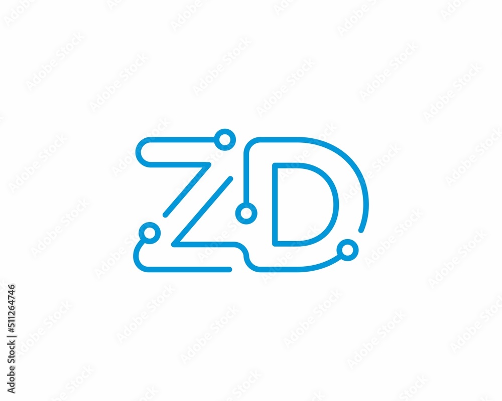 Abstract Letters ZD Logo Design Template 001 Abstract Letters ZD Logo Design Template 001