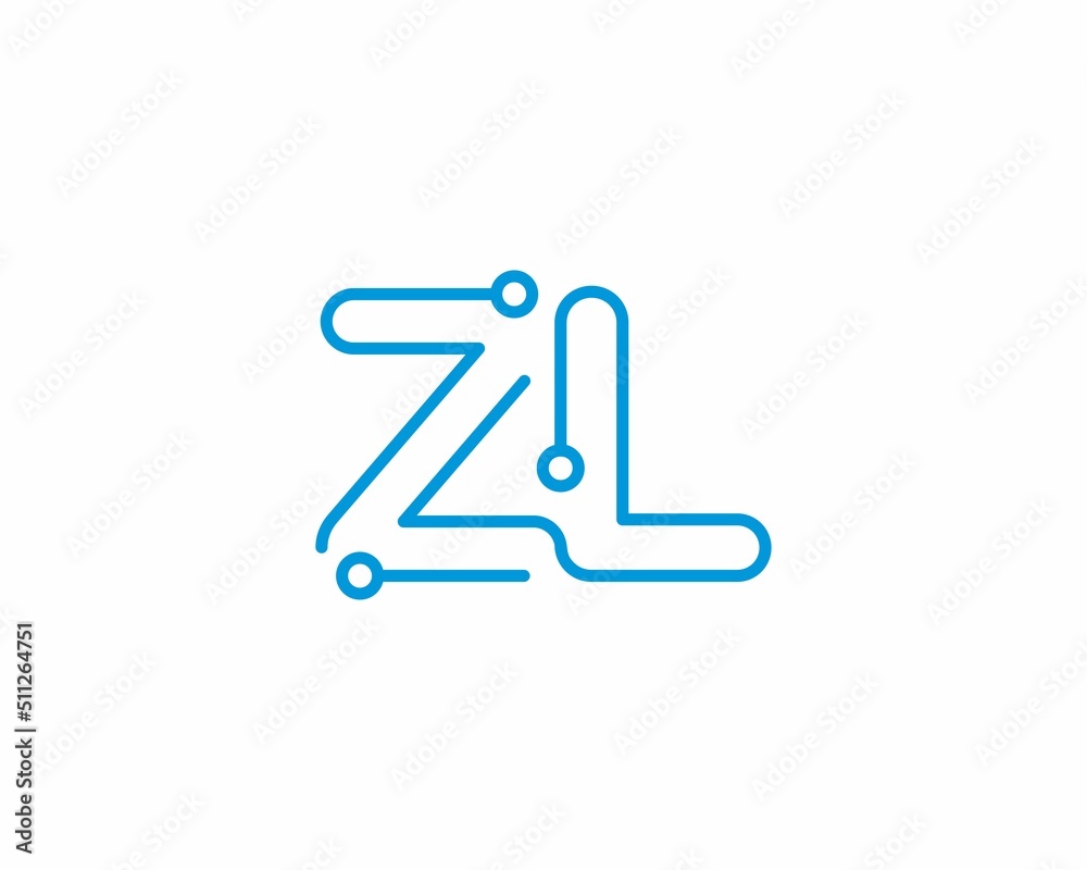 Abstract Letters ZL Logo Design Template 001 Abstract Letters ZL Logo Design Template 001