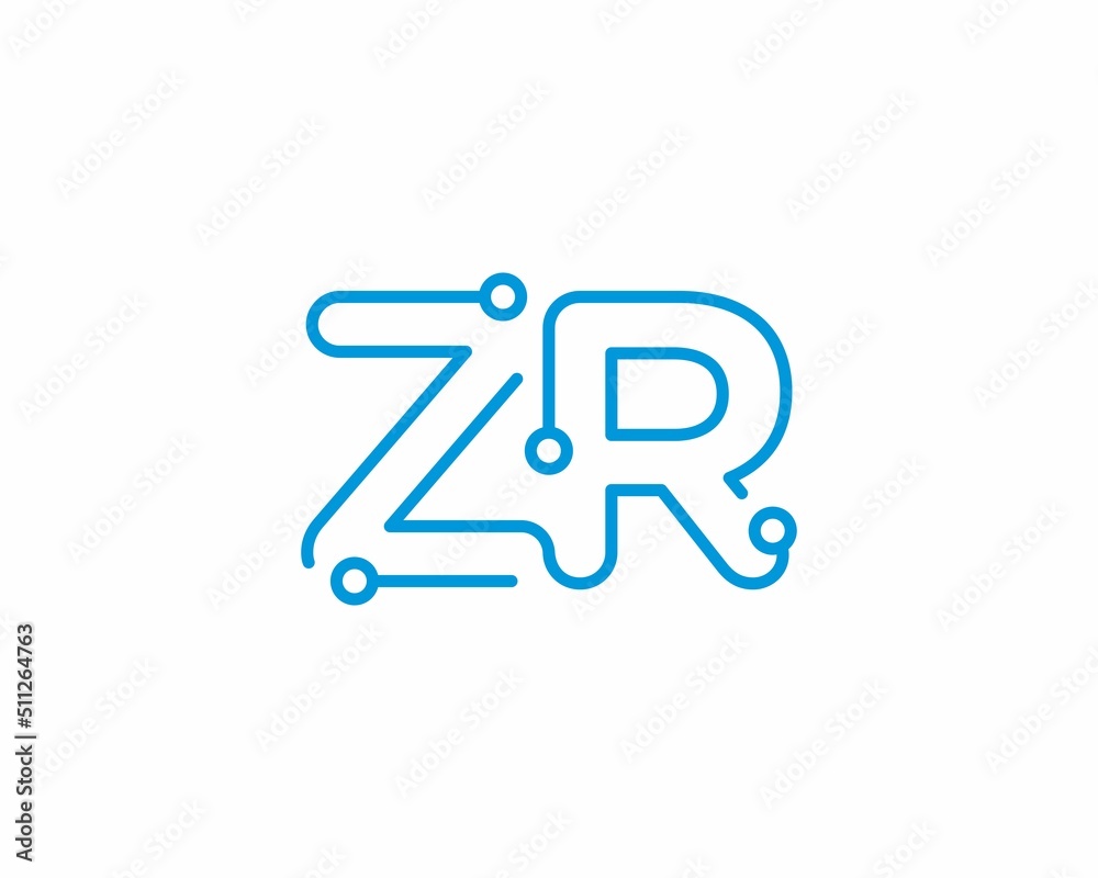 Abstract Letters ZR Logo Design Template 001 Abstract Letters ZR Logo Design Template 001