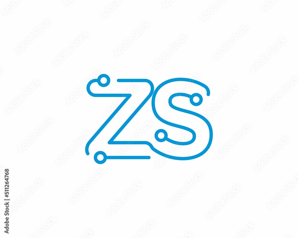 Abstract Letters ZS Logo Design Template 001 Abstract Letters ZS Logo Design Template 001