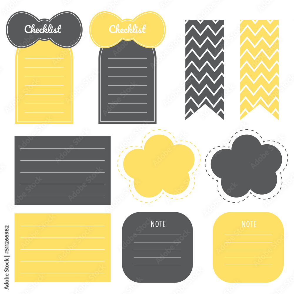 Cute paper notes. Stationary set. Scrapbook notes and cards.Printable ...
