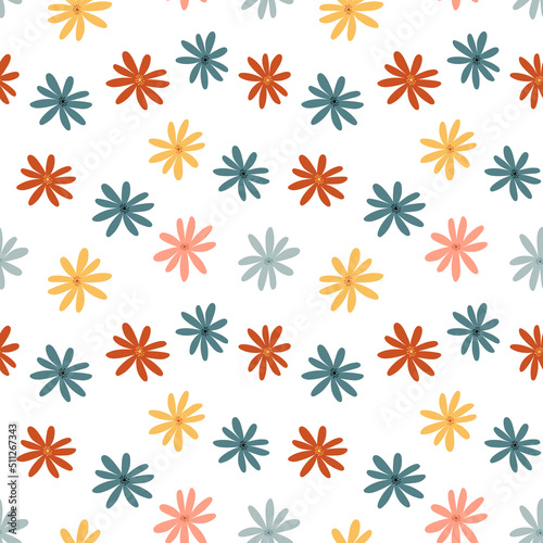 Colorful seamless pattern. Bright abstract shapes