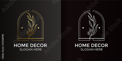 home decor design logo and branding card
