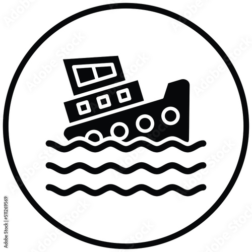 Boat Sink Icon Style