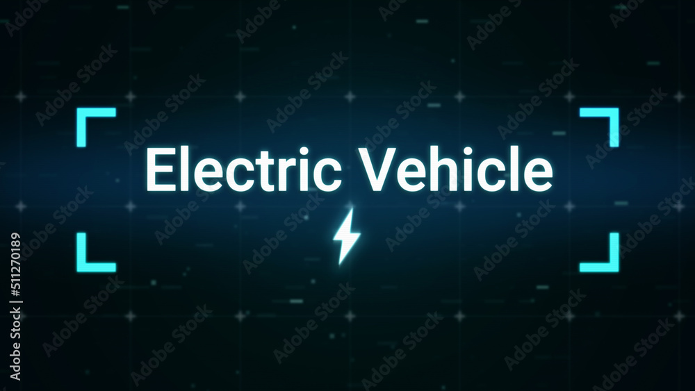 Fully electric vehicle power display for zero emission milestone, green sustainable energy transportation to reduce co2 pollution, automotive transportation technology 3d illustration