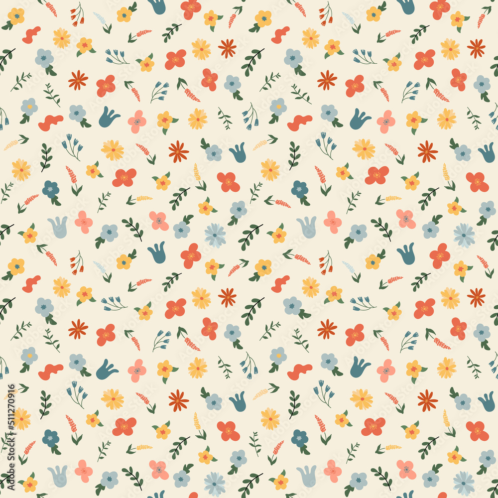 Colorful seamless pattern. Bright abstract shapes
