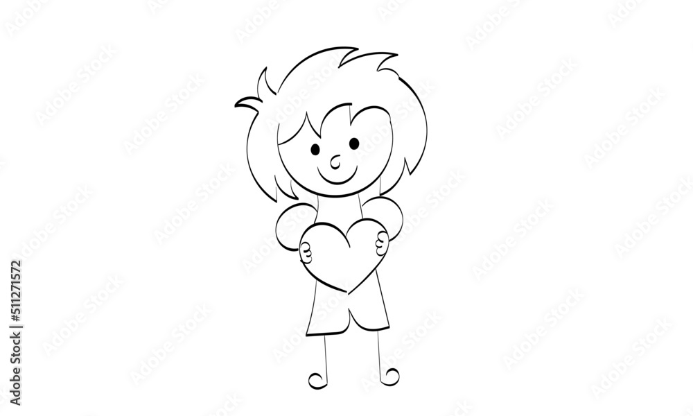 Funny hand drawn stick figure design for print or use as poster, card, flyer or T Shirt Funny hand drawn stick figure design for print or use as poster, card, flyer or T Shirt