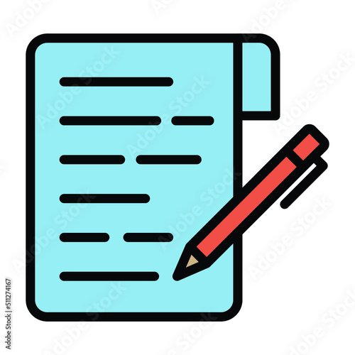 sign document Vector icon which is suitable for commercial work and easily modify or edit it