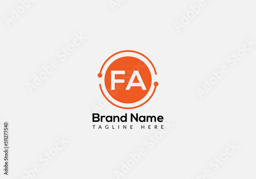 Abstract FA letter modern initial lettermarks logo design	