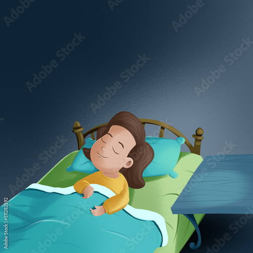 child in bed