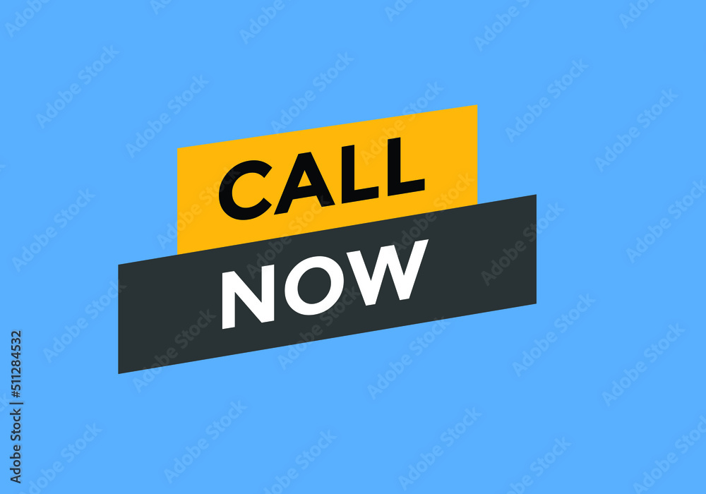 Call now button. call now text web template. Sign icon banner