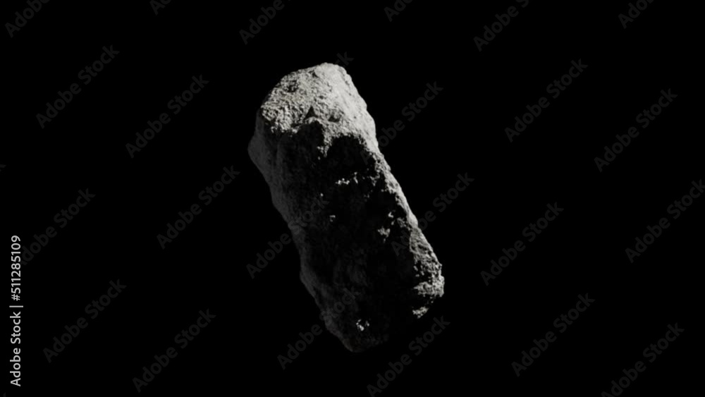 Seamless loop video. Сomet rotate. Asteroid belt. Close up asteroid in deep space. Concept: cosmos, explosion, astronomy, galaxy. 3d space banner 4k HD stock footage Seamless loop video. Сomet rotate. Asteroid belt. Close up asteroid in deep space. Concept: cosmos, explosion, astronomy, galaxy. 3d space banner 4k HD stock footage