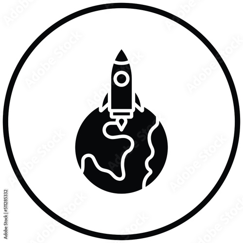 Rocket Earth Icon Style