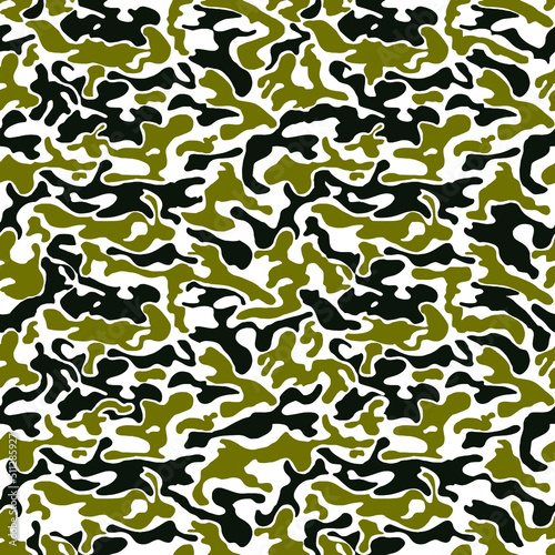 a metered pattern suitable for textiles in a camouflage mood