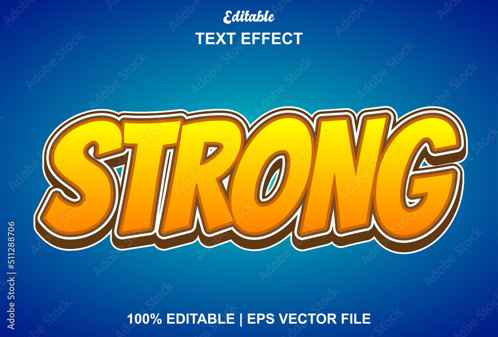 orange strong text effect editable for promotions and logos.