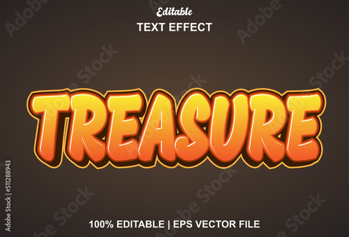 orange treasure text effect editable for promotions and logos.