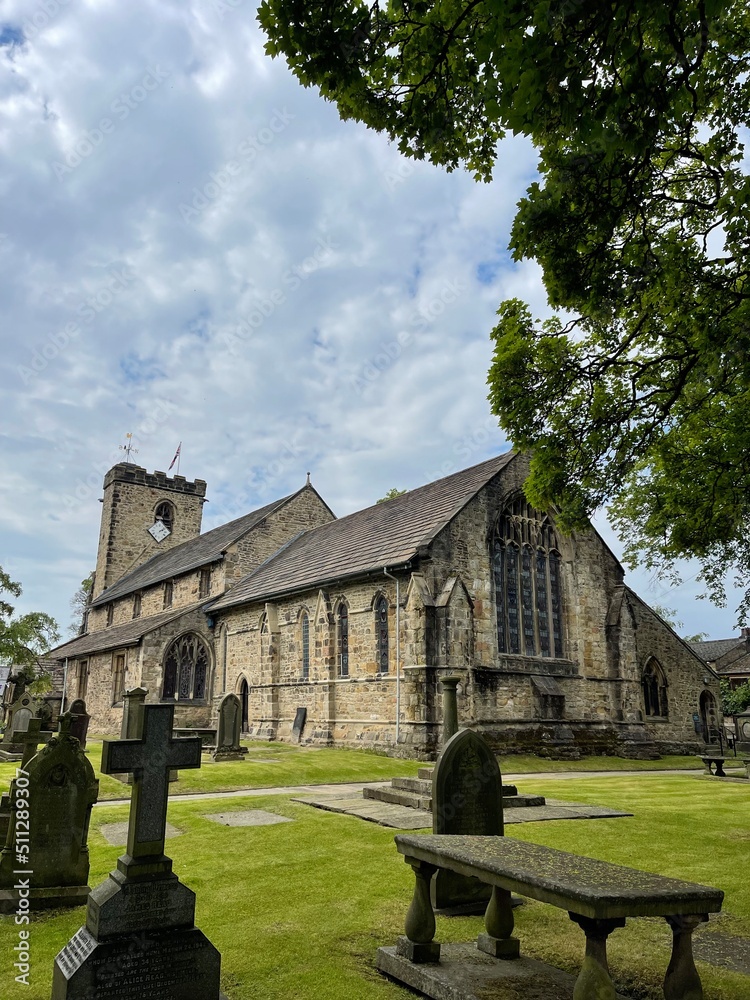 The parish church of Saint Mary and All Saints Whalley Lancashire England. Incredible old church and grounds. 