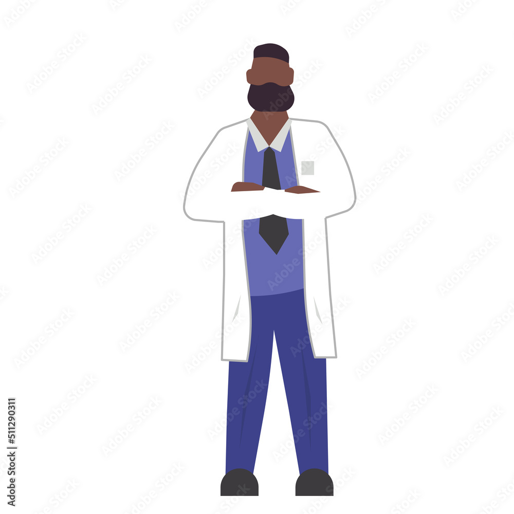 Doctor man vector hospital medicine nurse. Uniform profession cartoon and specialist surgeon character. Physician occupation treatment and human worker portrait. Smiling standing practitioner