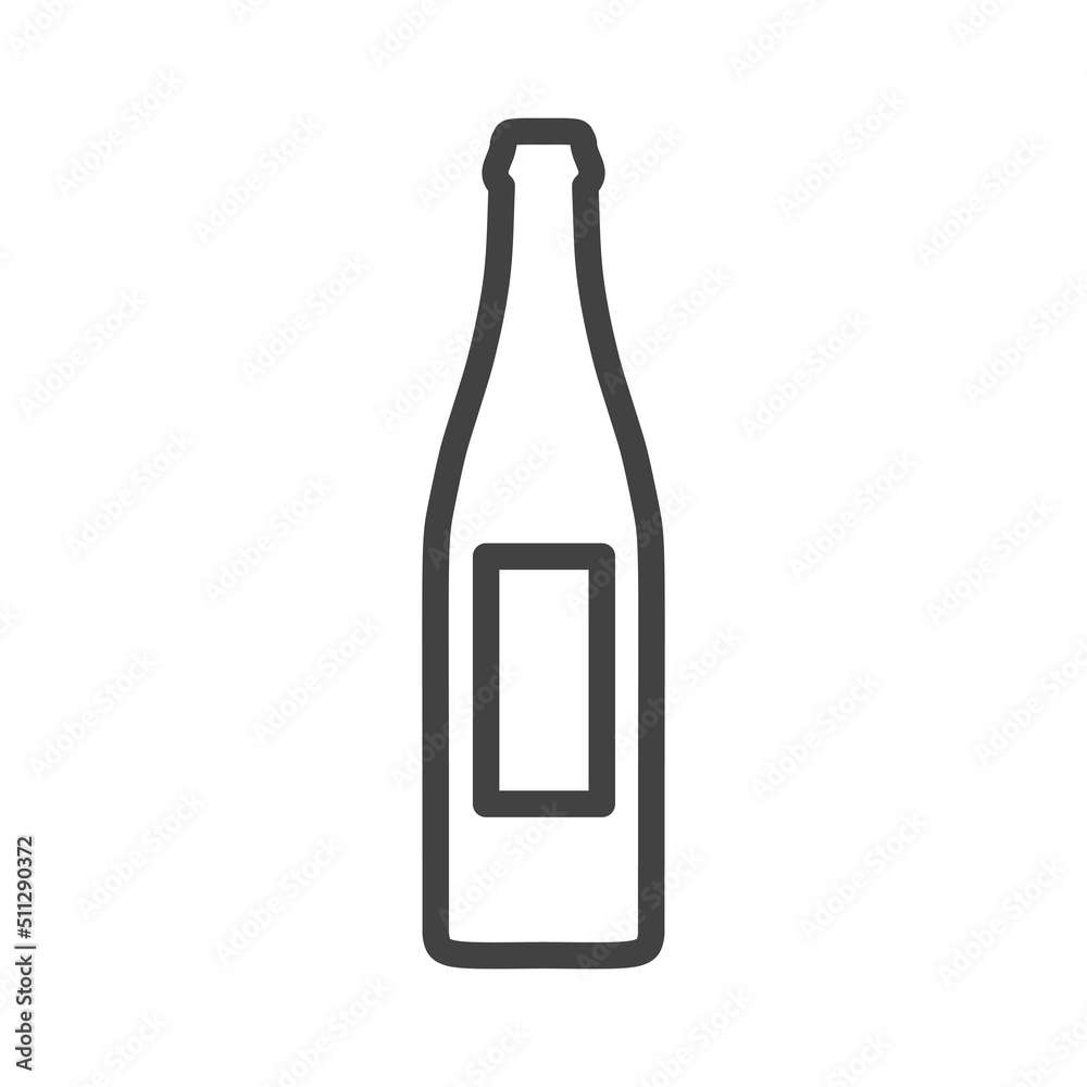 Bottle glass drink vector illustration icon. Liquid plastic container beverage symbol and alcohol bar label object. Food graphic sign soda or beer isolated white. Outline product silhouette blank pub Bottle glass drink vector illustration icon. Liquid plastic container beverage symbol and alcohol bar label object. Food graphic sign soda or beer isolated white. Outline product silhouette blank pub