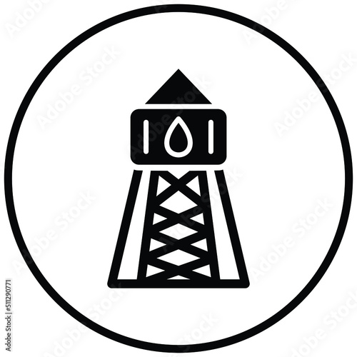 Water Tower Icon Style