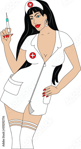 A sexy nurse will gladly give you an injection.