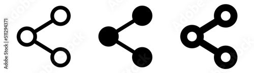 Share icon set. Sharing signs. Vector illustration.