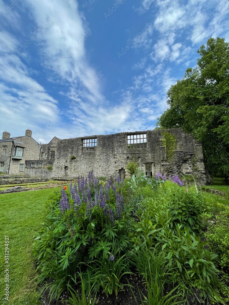 Whalley Abbey in Whalley Lancashire England. Incredible 14th century Cistercian Abbey in the Ribble Valley. 