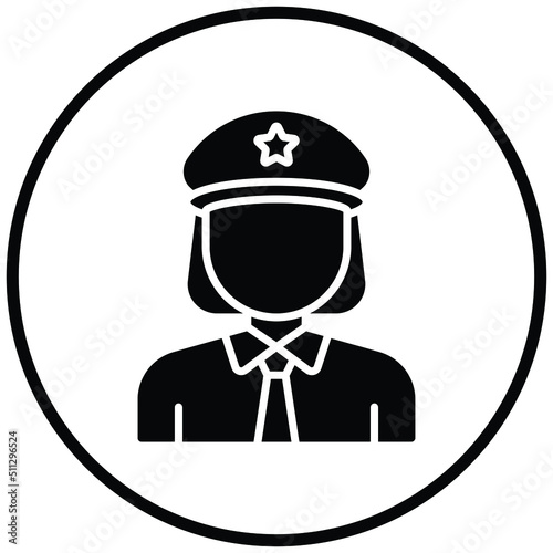 Lady Police Icon Style