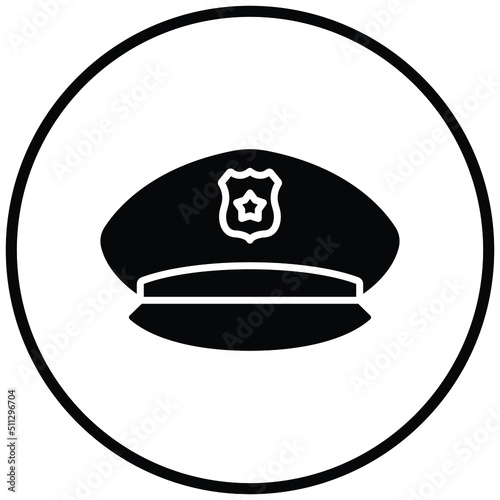 Police Hat Icon Style