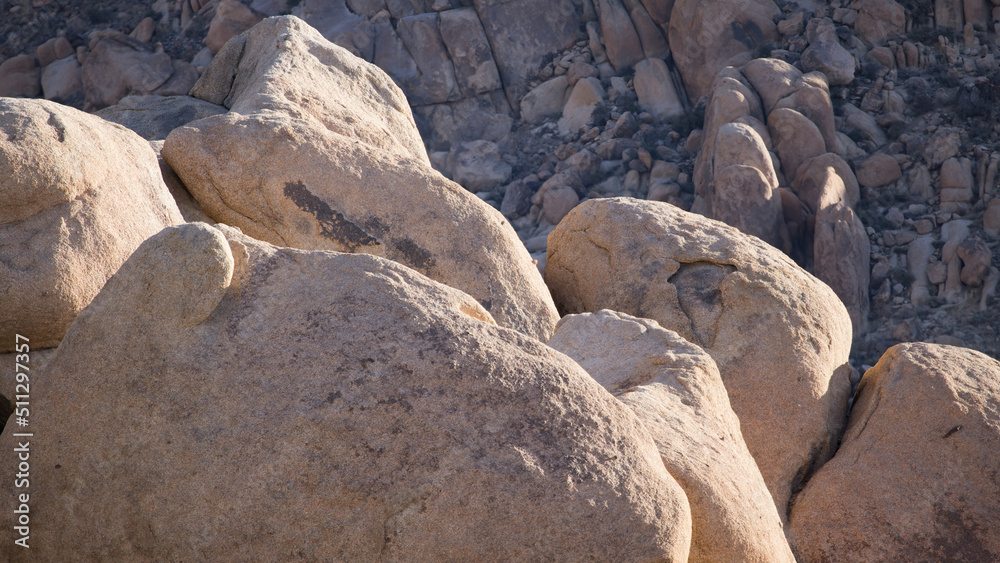 Rock formations in the Joshua Tree Desert