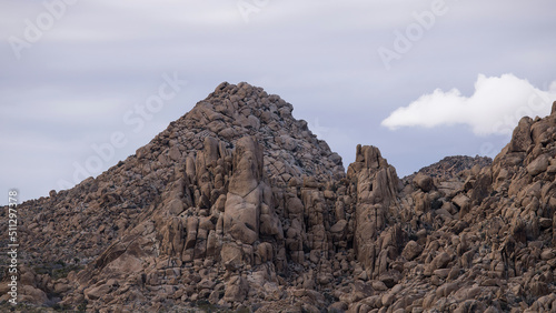 Mountains with patterns in the sunlight