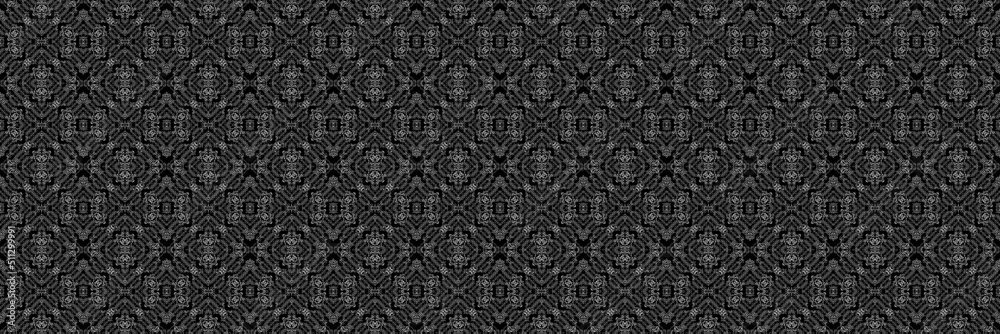 Black and white abstract background with a regular pattern. Horizontal banner for design, advertising, web. Black and white abstract background with a regular pattern. Horizontal banner for design, advertising, web.