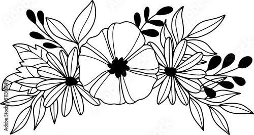 collection forest fern eucalyptus art foliage natural
leaves herbs inline style. Decorative beauty, elegant illustration 
Vector Flower Botanical