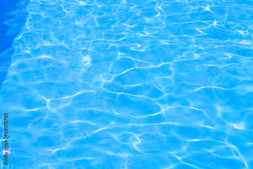 Beautiful blue texture of water. The waves shimmer in the sun. Relax by the pool in summer © Anastasia Studio