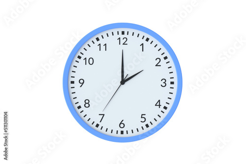 Modern wall clock isolated on white background. 3d render