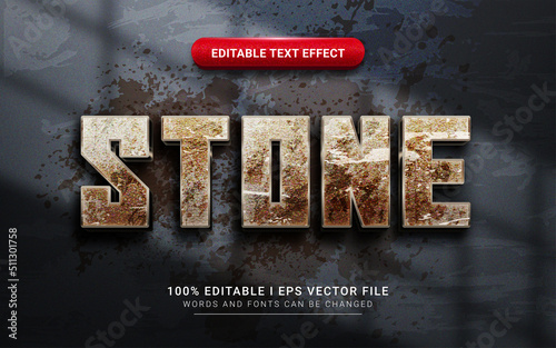 stone text effect