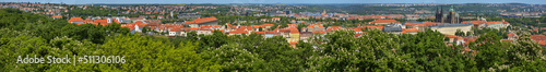 View of Prague from the observation tower on the hill Petrin,Czech republic,Europe 