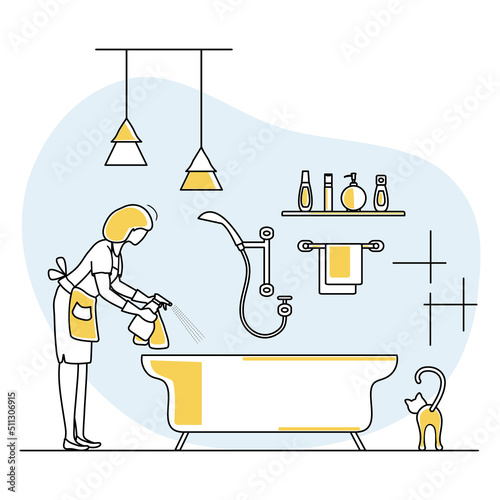 Vector Cleaning service Household Housekeeping