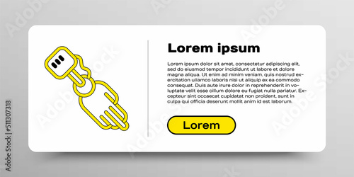 Line Prosthesis hand icon isolated on white background. Futuristic concept of bionic arm, robotic mechanical hand. Colorful outline concept. Vector