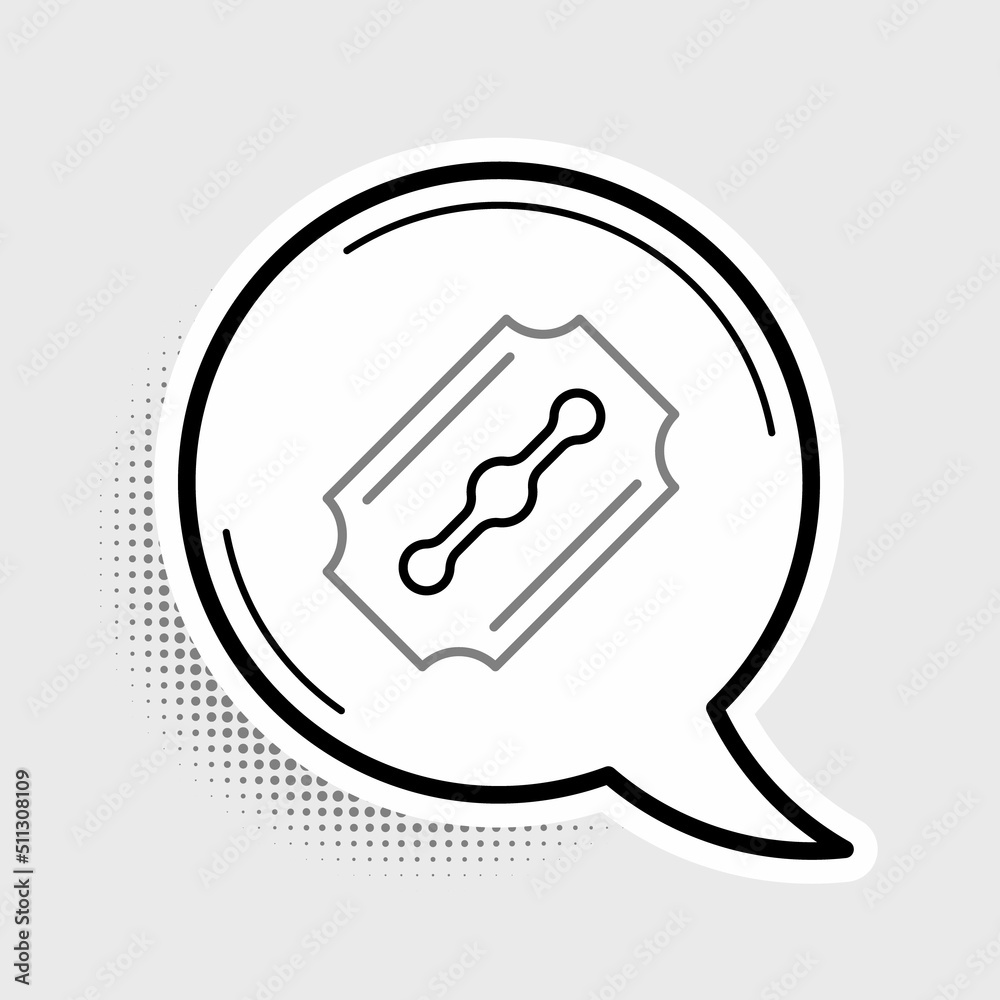 Line Blade razor icon isolated on grey background. Colorful outline concept. Vector Line Blade razor icon isolated on grey background. Colorful outline concept. Vector