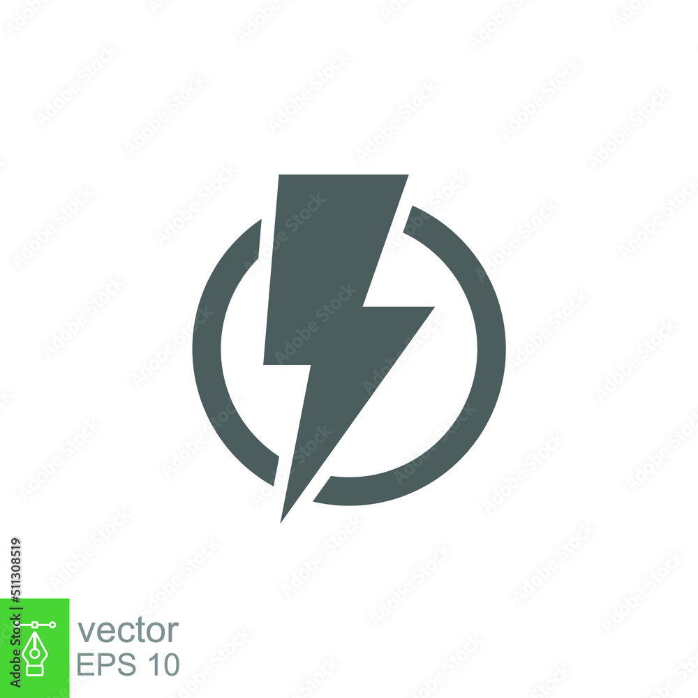 Power icon. Lightning, bolt, energy and thunder electric concept. Vector illustration isolated. EPS 10. Power icon. Lightning, bolt, energy and thunder electric concept. Vector illustration isolated. EPS 10.
