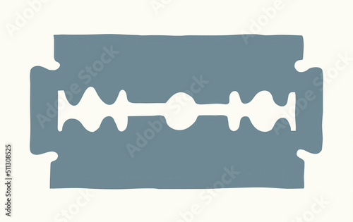 Sharp steel blade. Vector drawing