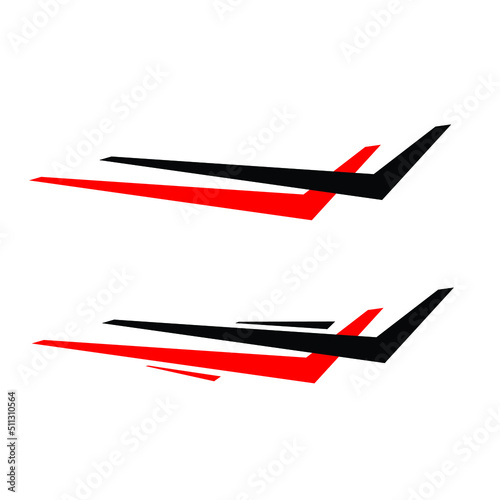 racing car body sticker design vector. car wrap sticker. car sticker mockup